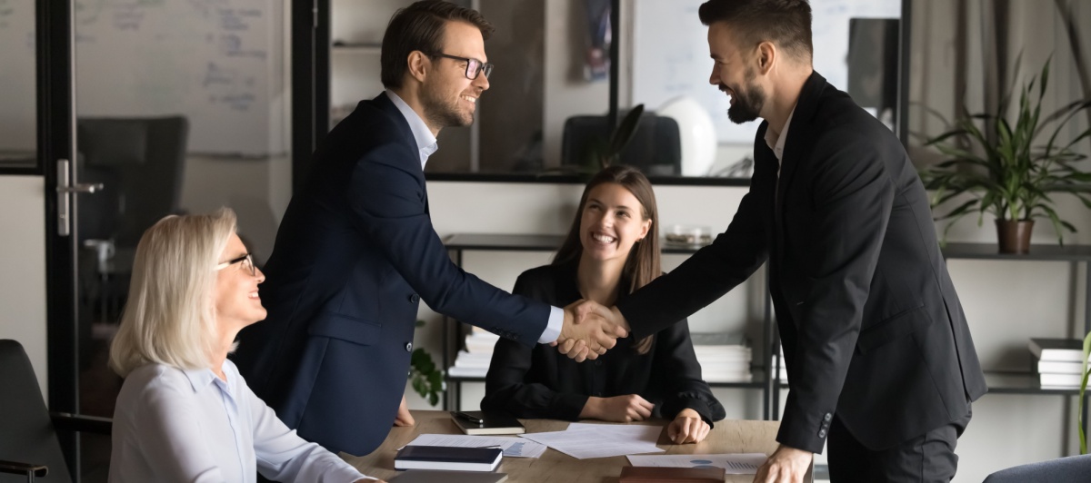 Business meeting in a clean office maintained by commercial cleaning in Fort Lauderdale