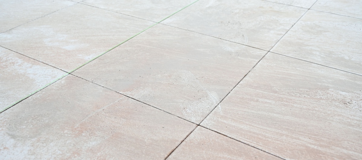 Clean tile floor with bright grout lines from a commercial tile and grout cleaner in Delray Beach